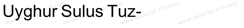 Uyghur Sulus Tuz字体转换